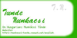 tunde munkacsi business card