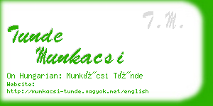 tunde munkacsi business card